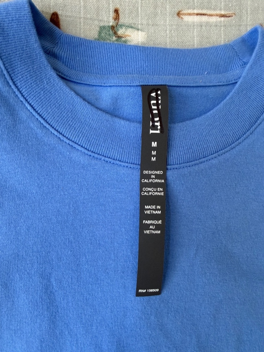 Vuori short sleeve heavyweight Oversized Tee Riviera Blue NWT - Picture 6 of 6